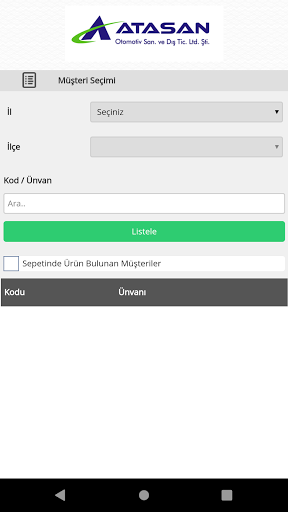ATASAN OTOMOTİV B2B Screen 3
