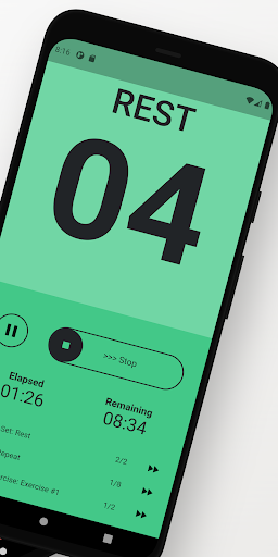 Simple Interval Workout Timer Screen 2