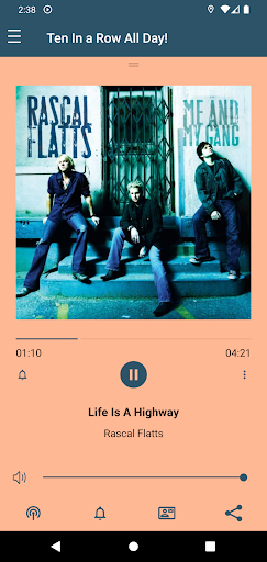 Android application Ten Country 97.3 screenshort