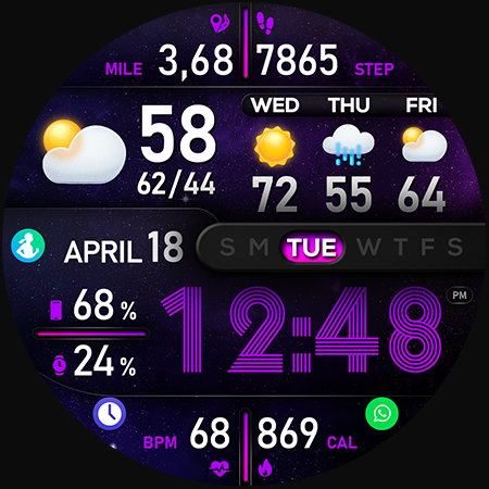 PER8 Weather WatchFace Digital screenshot 45
