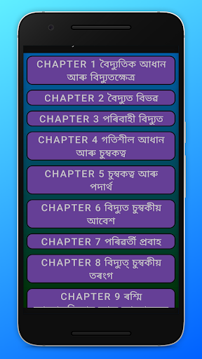 Android application Class 12 Physics Guide AHSEC screenshort