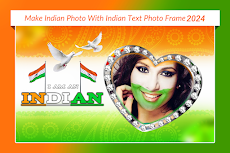 Indian Flag Text Photo Frameのおすすめ画像4