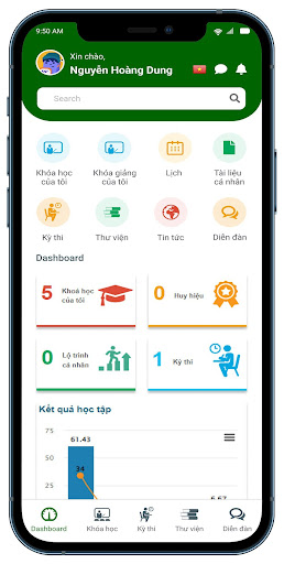 Android application Elearning Pro screenshort