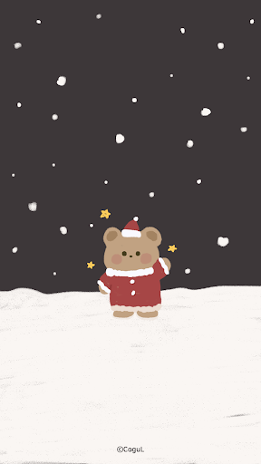 Android application 카카오톡 테마 - 포곰이_크리스마스 다크 (카톡테마) screenshort