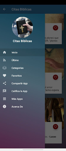 Android application Citas Biblicas, versículos screenshort