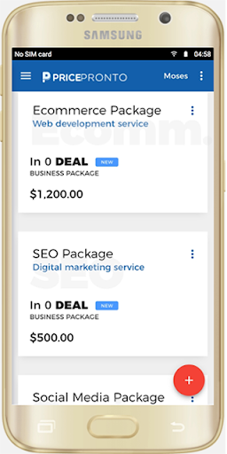 Price Pronto - Visualize Business Prices  Deals