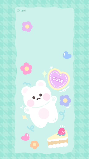 Android application 카카오톡 테마 - 꼬미_큐트 민트 (카톡테마) screenshort