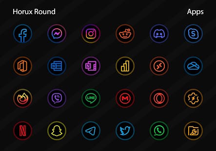 Horux - Icon Pack (Round) Ekran görüntüsü