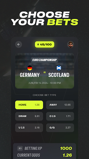 VERSUS - Football Betting Game Screen 3