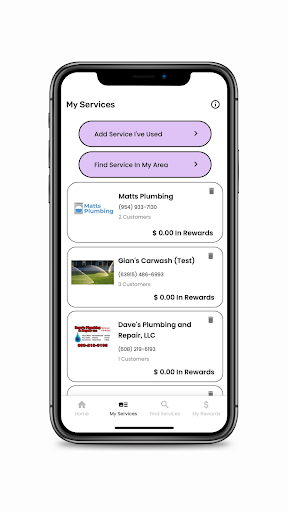 Services I Use Screen 2
