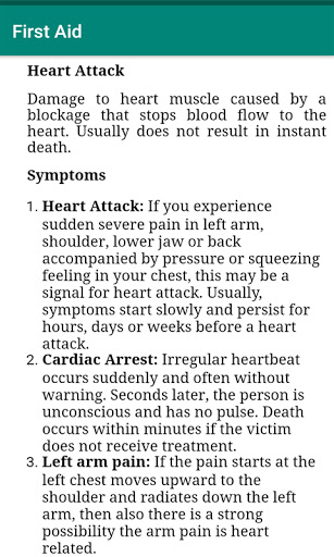 First Aid Guide Screen 3
