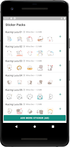 Sticker WA Kucing Lucu Animasi