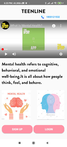 Android application Teenline screenshort