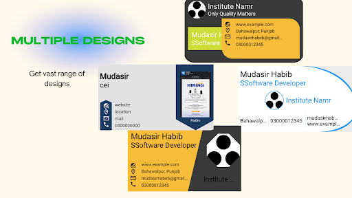 business card Maker Screen 3