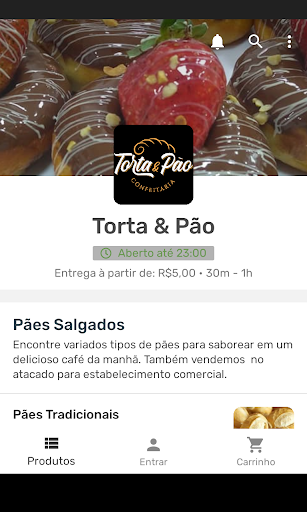 Android application Torta & Pão screenshort