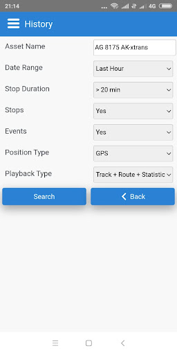 Android application Jimattracker id screenshort