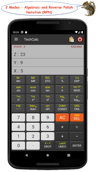 TechCalc Научный Калькулятор 5.0.5 APK + Мод (Unlimited money) за Android