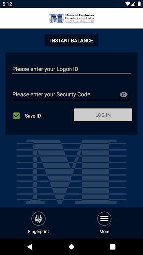 Memorial Employees FCU Screen 2