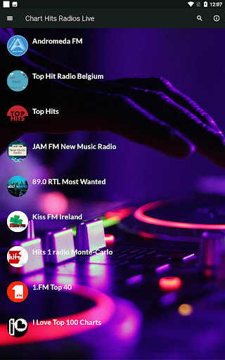 Android application Chart Hits Radios Live screenshort