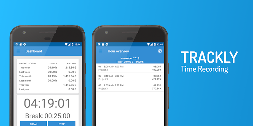Android application Time Recording - Timesheet App screenshort