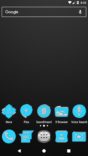 Android application Bright Blue Icon Pack screenshort