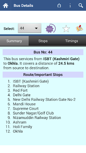 Delhi DTC Info Screen 2