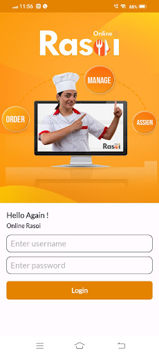 Android application Online Rasoi screenshort