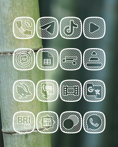 Lines Squircle - White Icon Pack
