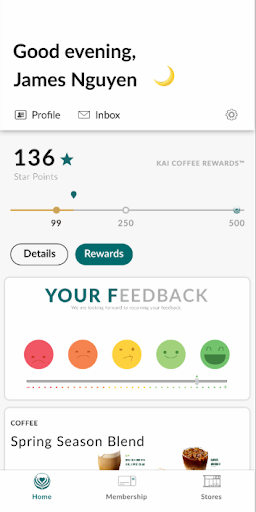 Android application KAI Coffee screenshort