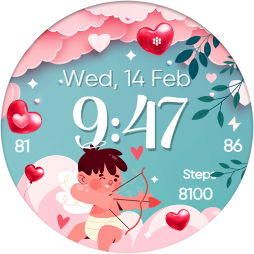 Valentines Day Cupid - Watch logo