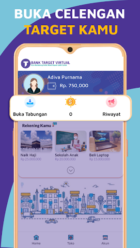 Android application Celengan Target - Virtual screenshort