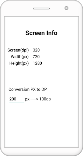Resolution (PX->DP converter) Screen 3