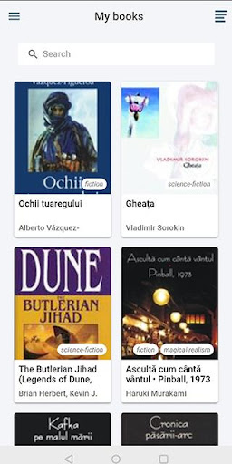 Android application Personal Library screenshort