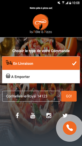 Android application La pate a pizza screenshort