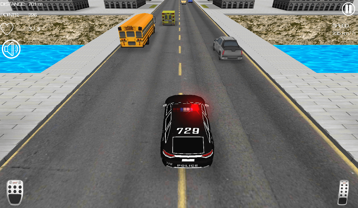 Android application Police Car Racer screenshort