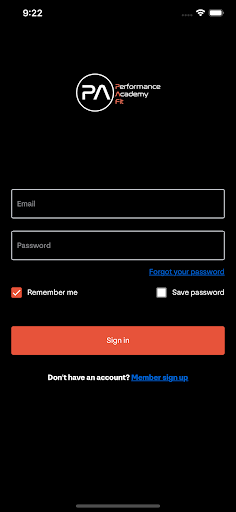 Android application Performance Academy FIT screenshort