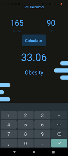 BMI Calc Screen 3
