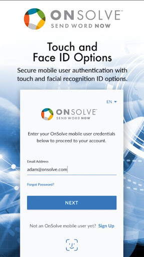 OnSolve Send Word Now Mobile Screen 2