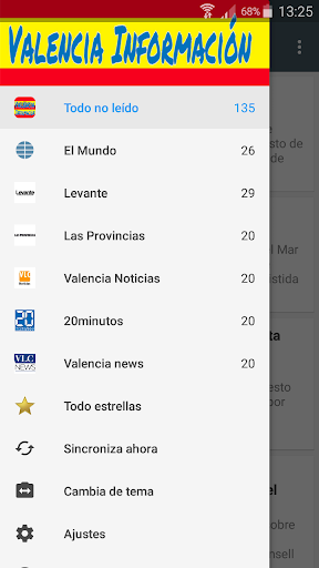 Android application Valencia Información screenshort