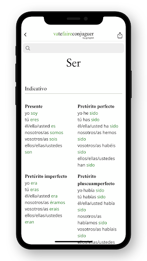 Spanish conjugation Screen 2
