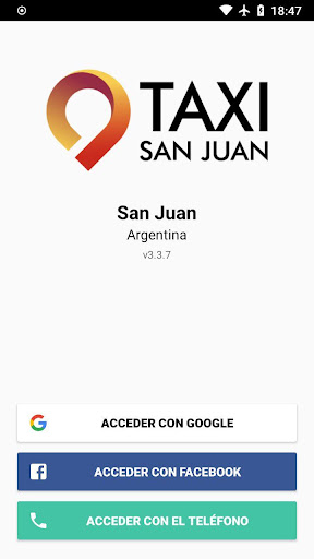 Android application Taxi San Juan screenshort