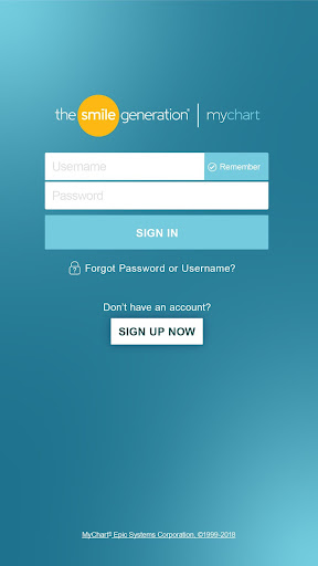 Smile Generation MyChart screenshot