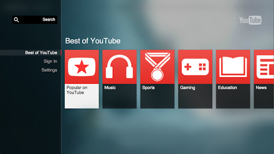 YouTube for Google TV For PC installation