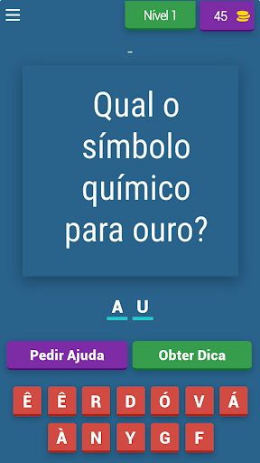 Quiz de Química Jogo Resposta