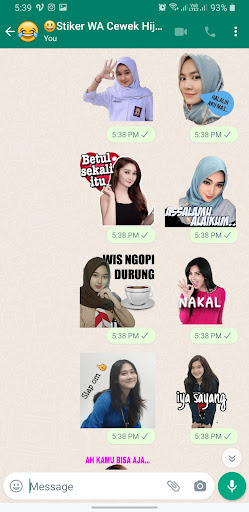Stiker WA Cewek Cantik Hijab