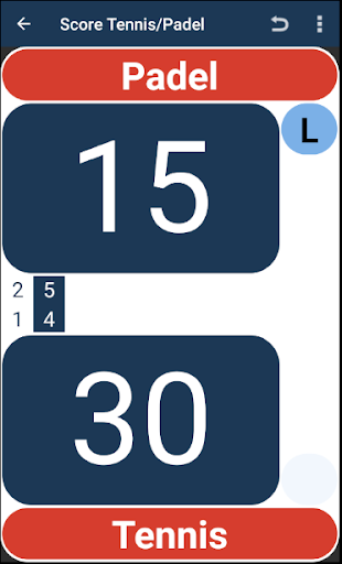 Screenshot of Score Tennis/Padel