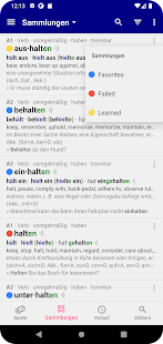 Verben Deutsche Wörterbuch Pro Screenshot