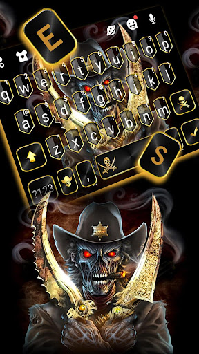 Skull Swords Keyboard Theme Screen 2