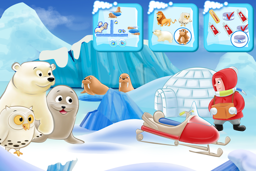 Polar Bear Cub - Fairy Tale with Games Free screenshots 1