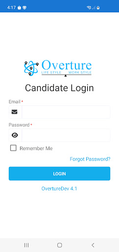 Android application Overture Employer screenshort